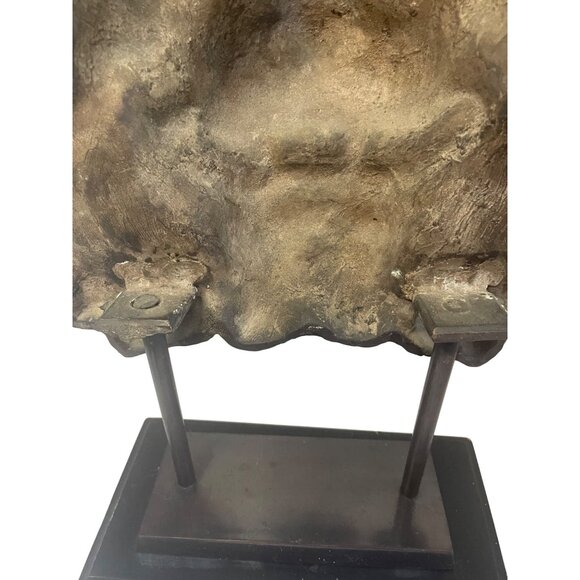 Lion Head Metal Sculpture On Stand  Home & Office Décor 17" x 12" - Picture 6 of 6